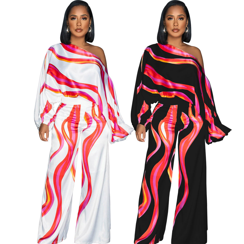Stylish Womens Wide-leg Jumpsuit With A Single-shoulder Clarke Vibe Store