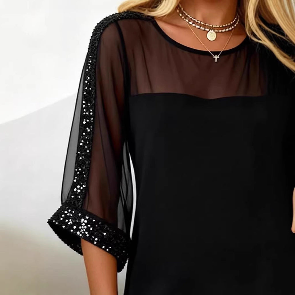 Womens Mesh Sequin Bodycon Dress Clarke Vibe Store