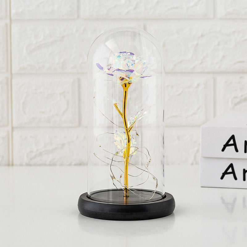 Preserved flower glass cover rose flower glass cover gift gifts Clarke Vibe Store