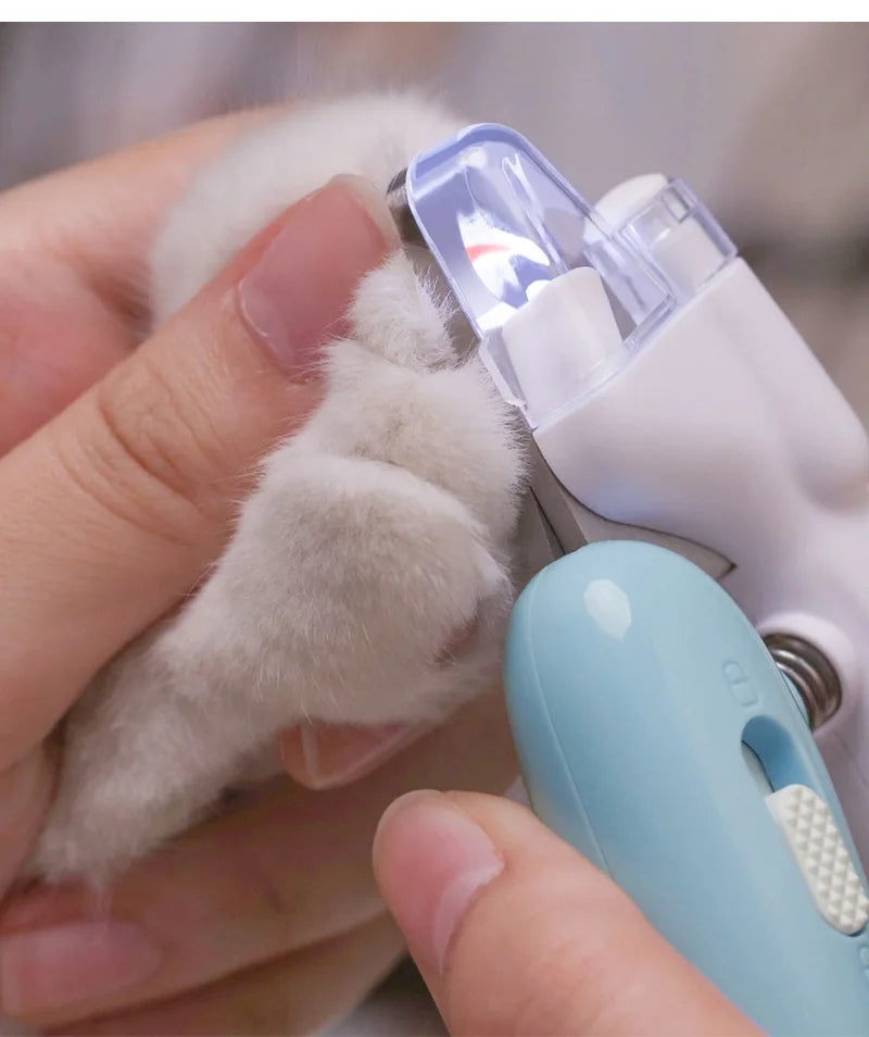 Pet Nail Clippers Dog Nail Clippers Cat Nail Clippers LED Electric Nail Grinder Pet Supplies LED Light Pet Nail Clippers Siqur Salute