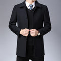 Suit collar cardigan middle-aged men trendy long-sleeved shirt Clarke Vibe Store