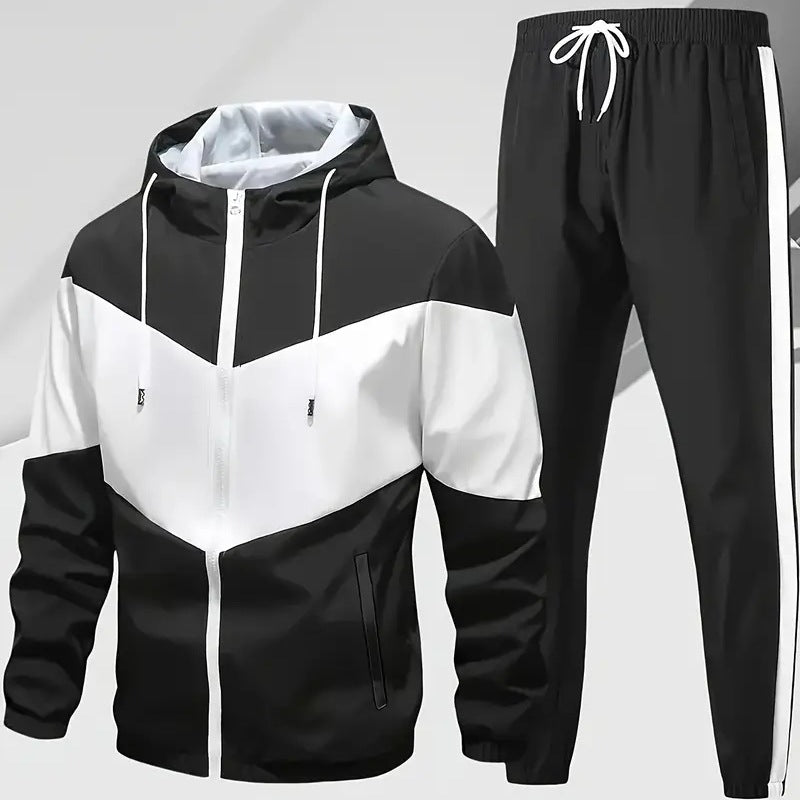 Mens Autumn Winter Two-Piece Hooded Sports Set Siqur Salute