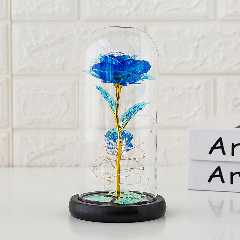 Preserved flower glass cover rose flower glass cover gift gifts Clarke Vibe Store
