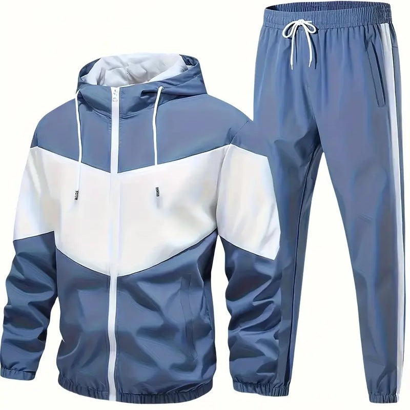 Mens Autumn Winter Two-Piece Hooded Sports Set Siqur Salute