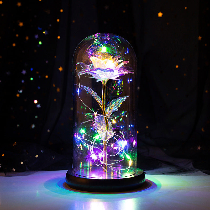 Preserved flower glass cover rose flower glass cover gift gifts Clarke Vibe Store