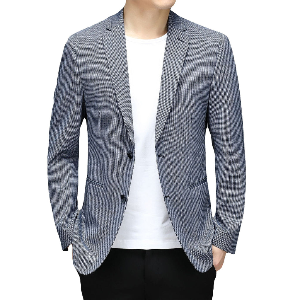 Spring New Suit Men"S Korean Plaid Non Iron Casual Small Suit Coat Fashion Men"S Wholesale Clarke Vibe Store