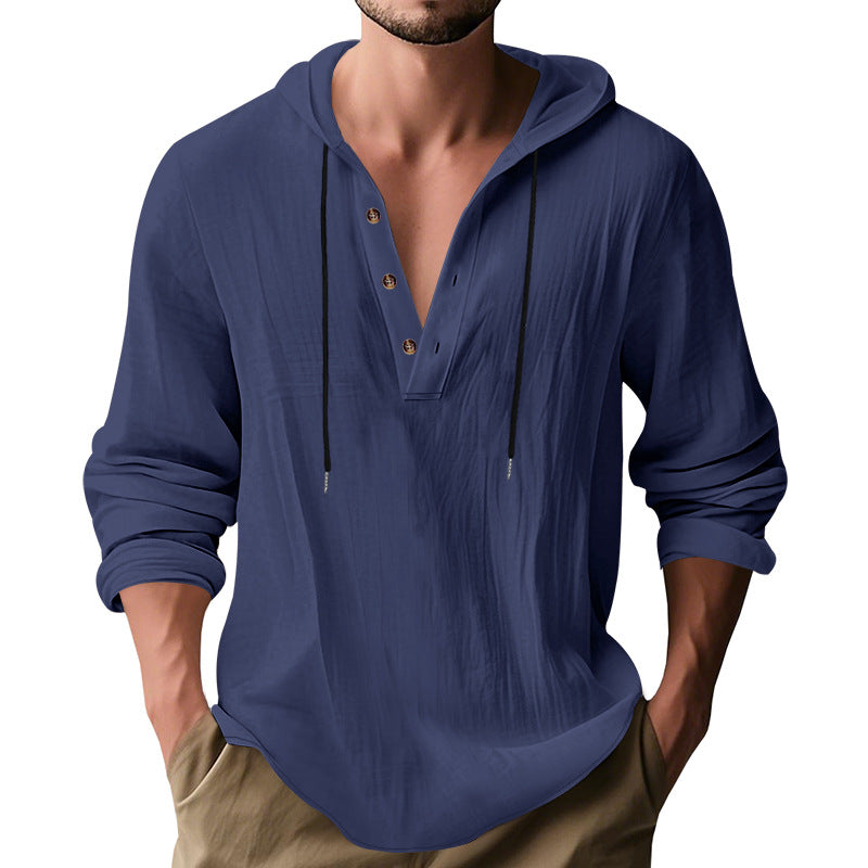 New Wish Cotton Linen Shirt Hooded Sweater Long Sleeve Hooded Casual Daily Clothing Clarke Vibe Store