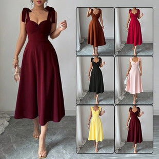 Lace-up Waist-cinching Maxi Dress Clarke Vibe Store