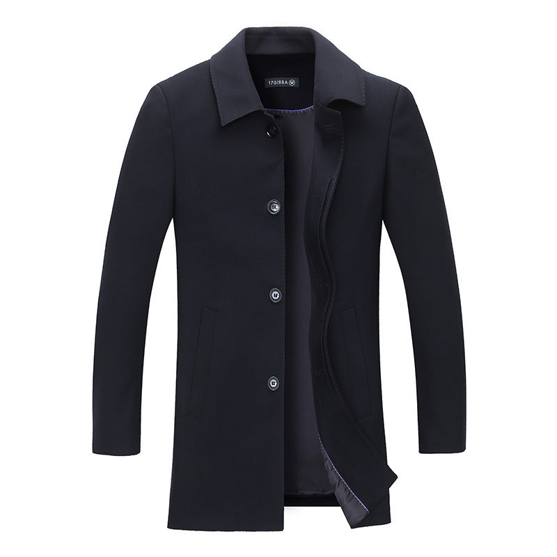 Suit collar cardigan middle-aged men trendy long-sleeved shirt Clarke Vibe Store