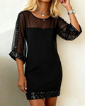 Womens Mesh Sequin Bodycon Dress Clarke Vibe Store