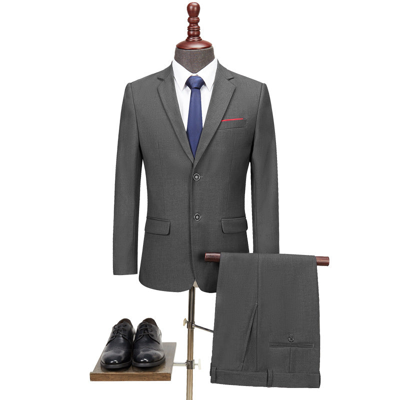 Men's Casual Business Suit Two-piece Suit Plus Size Work Ball Suit Men Clarke Vibe Store