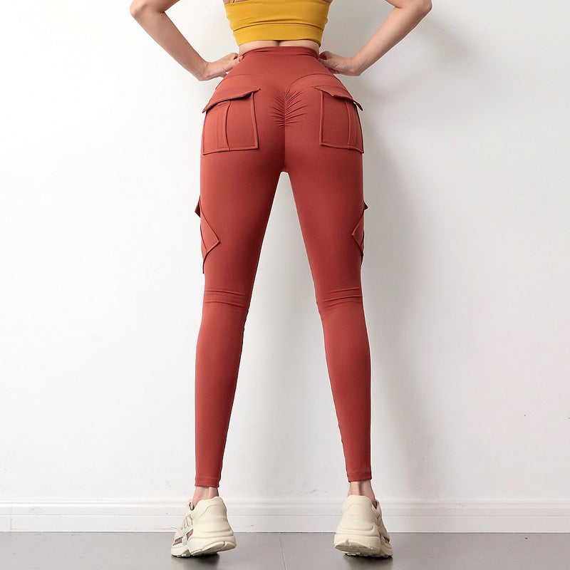 Two-piece Clarke Vibe Store high waist hip-show yoga pants and running tights set, made for exercise and active wear.