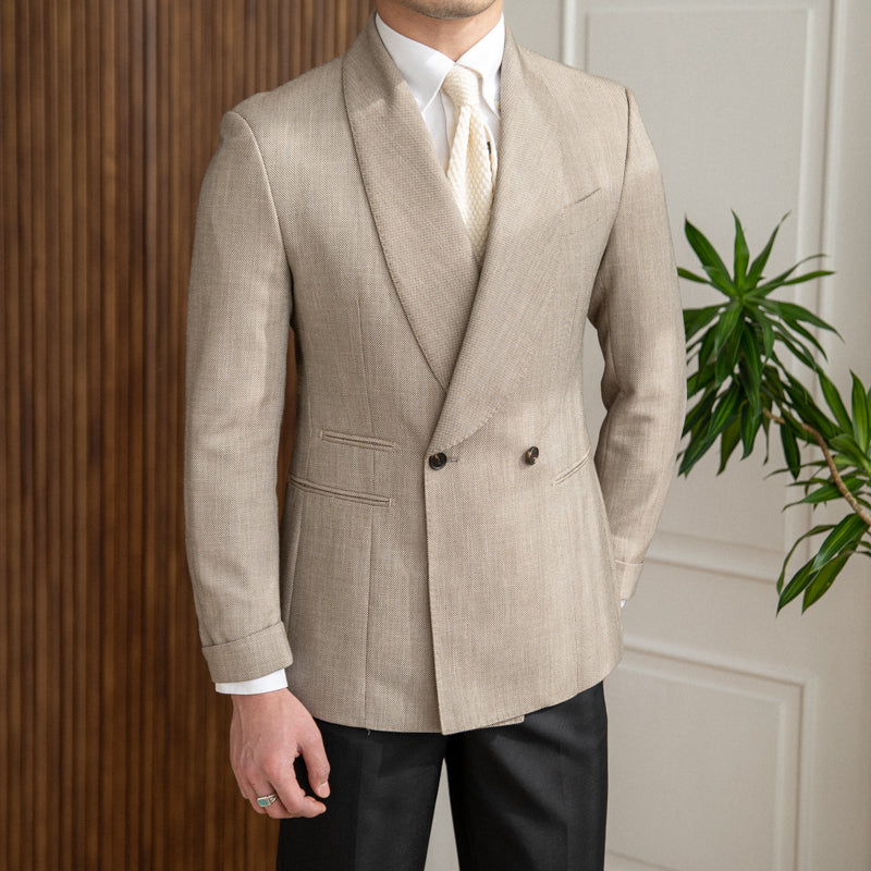 Double-breasted Tuxedo Suit Jacket For Men Clarke Vibe Store