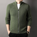 Mens Casual All-match Stand-up Collar Cardigan Sweater Siqur Salute