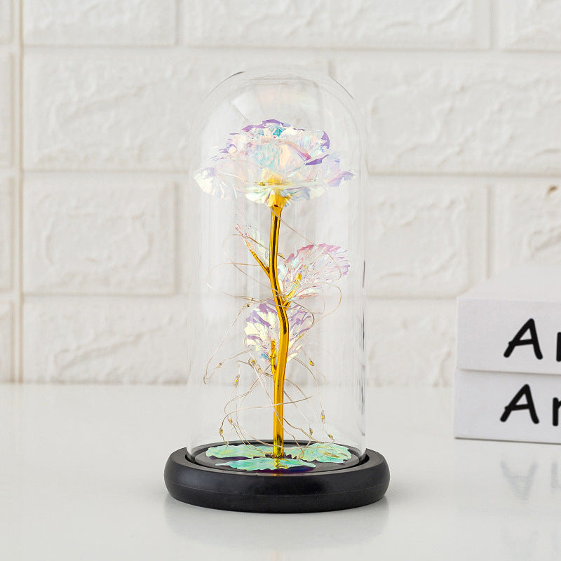 Preserved flower glass cover rose flower glass cover gift gifts Clarke Vibe Store