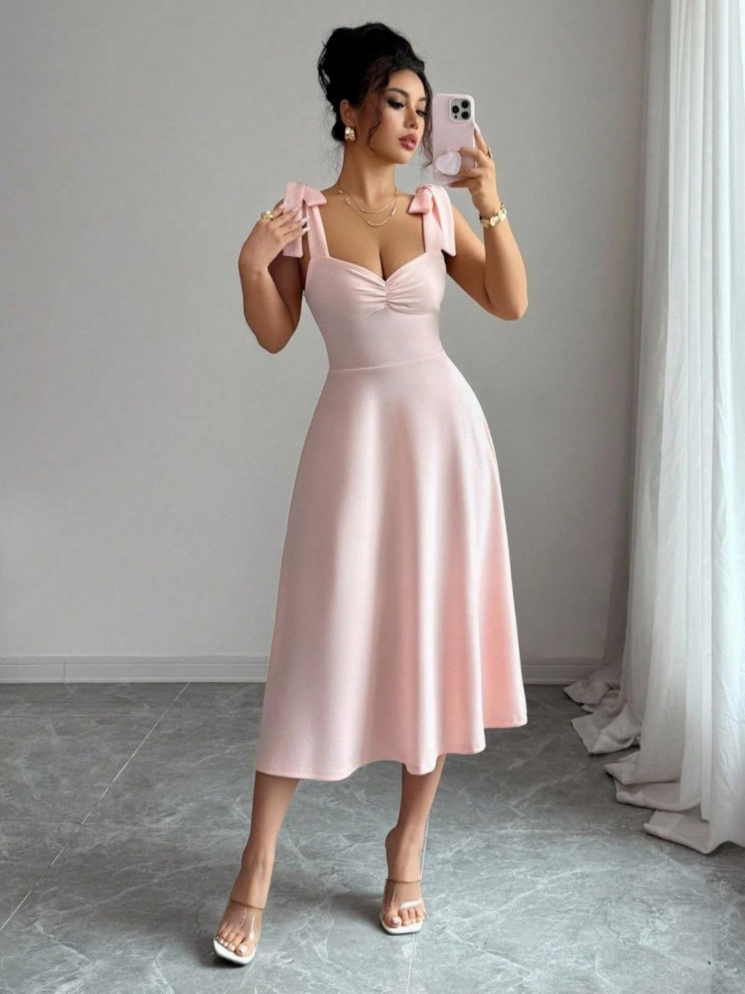Lace-up Waist-cinching Maxi Dress Clarke Vibe Store
