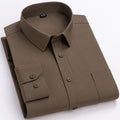 Spring Mens Khaki Cotton Long-sleeve Shirt Siqur Salute