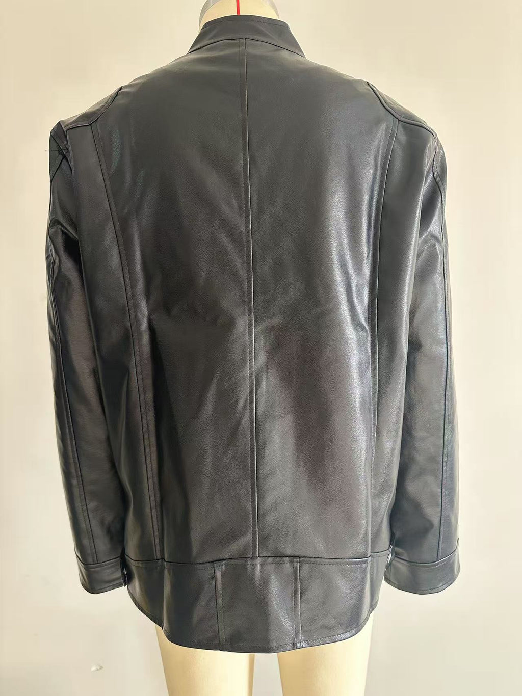 Men's Stand-up Collar Leather Jacket Business Casual Jacket Clarke Vibe Store