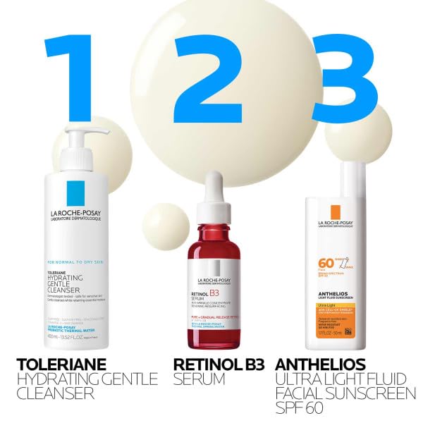La Roche-Posay Pure Retinol Face Serum with Vitamin B3, Anti Aging Face Serum for Lines, Wrinkles & Premature Sun Damage to Resurface & Hydrate, Suitable for Sensitive Skin, 1.0 Fl. Oz Clarke's Vibe Store