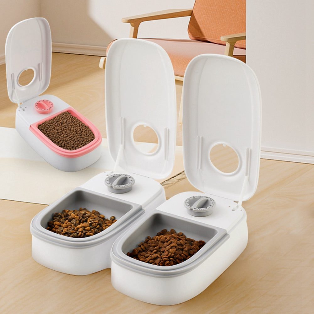 Automatic Pet Feeder Smart Food Dispenser For Cats Dogs Timer Stainless Steel Bowl Auto Dog Cat Pet Feeding Pets Supplies Siqur Salute