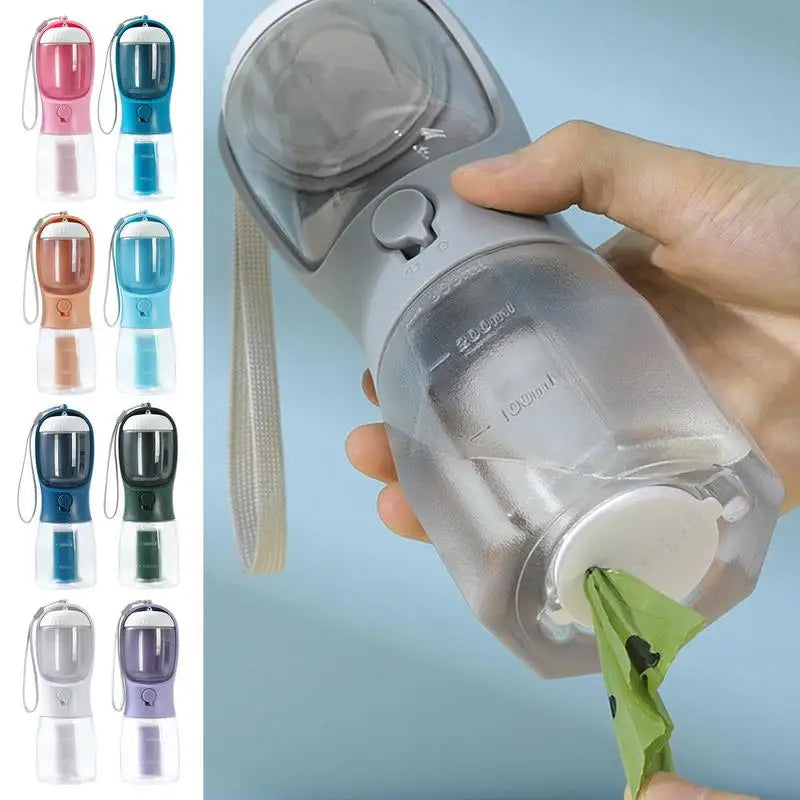 Dog Water Cup Drinking Food Garbage Bag Three-in-one Portable Small Multi-functional Pet Cups Pets Supplies Siqur Salute