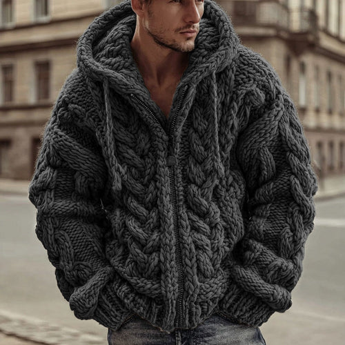 3D Digital Print Cardigan Jacket With Hood And Zipper Siqur Salute