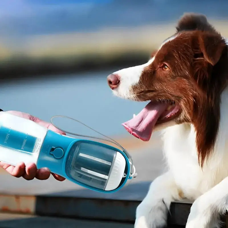 Dog Water Cup Drinking Food Garbage Bag Three-in-one Portable Small Multi-functional Pet Cups Pets Supplies Siqur Salute