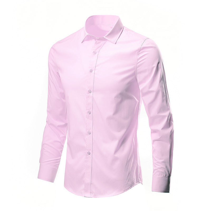 Men White Casual Suit Shirt Solid Color Clarke Vibe Store