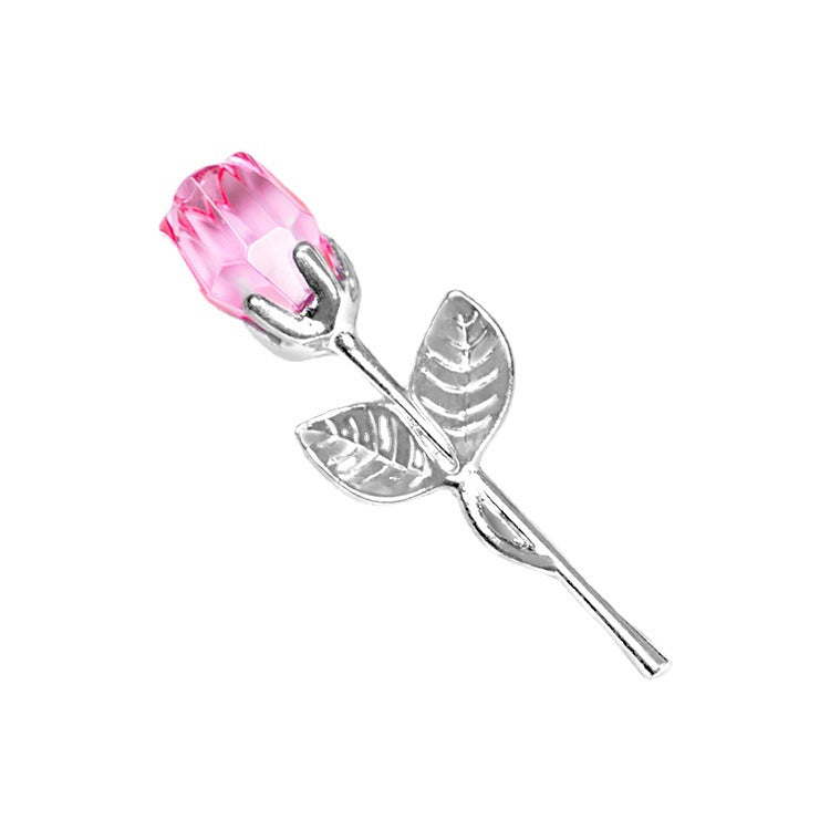 New Valentine's Day Metal Crystal Rose Decorations Clarke Vibe Store