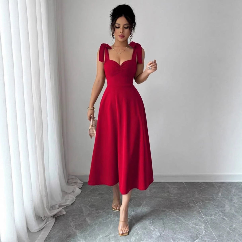 Lace-up Waist-cinching Maxi Dress Clarke Vibe Store