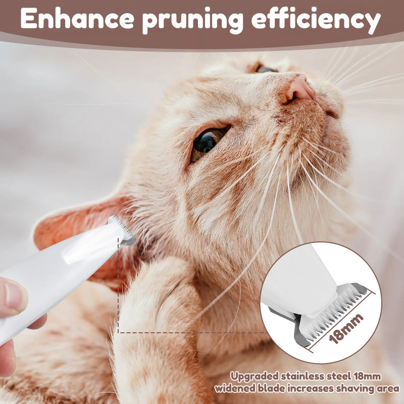 Pets Dog Paw Trimmer With LED Light Fully Waterproof Pet Hair Trimmer With LED Display Dog Clippers For Grooming Widen Blade Siqur Salute