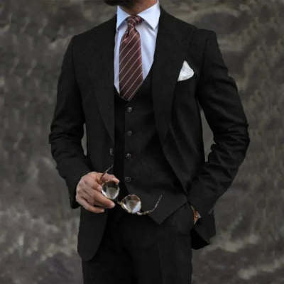 European And American Pink Business Casual Suit Three-piece Suit Men Clarke Vibe Store