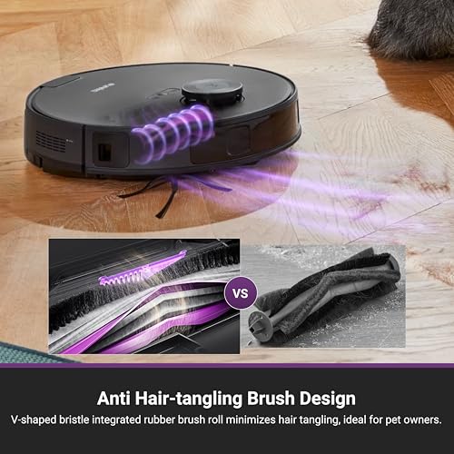 Eureka E20 Evo Plus Robot Vacuum and Mop Combo, 10,000Pa Suction Robot Vacuum Cleaner Bagless Self-Emptying Station, 45-Day Capacity Anti-Hair-Tangling Side Brush Mop Lifting App Control LiDAR Nav Clarke Vibe Store
