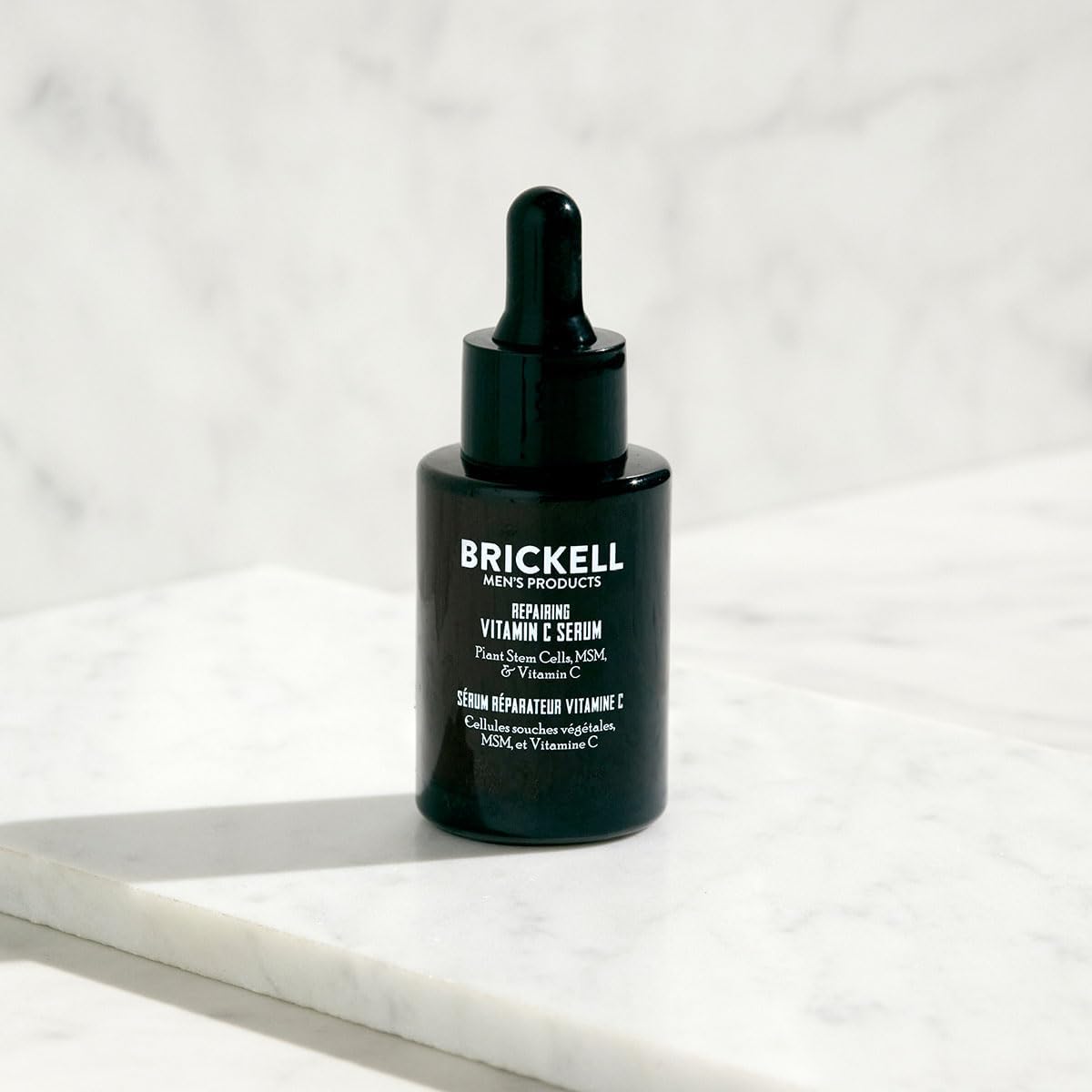 Brickell Men's Anti Aging Vitamin C Serum For Face, Repairing Night Facial Serum for Men, Natural and Organic Hyaluronic Acid Serum For Face to Diminish Wrinkles and Reduce Redness, 1 Ounce, Scented Clarke's Vibe Store