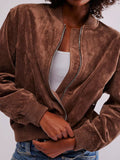 Casual Suede Zipped Jacket Clarke Vibe Store