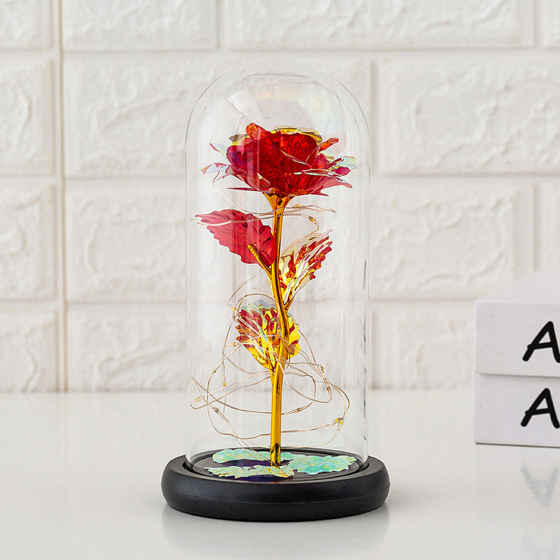 Preserved flower glass cover rose flower glass cover gift gifts Clarke Vibe Store