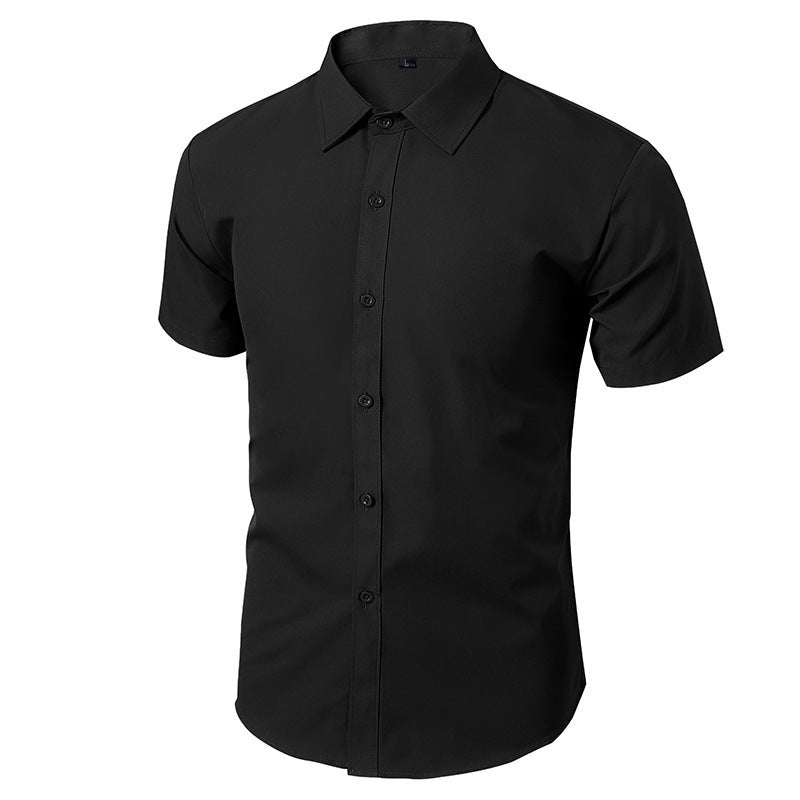 Men White Casual Suit Shirt Solid Color Clarke Vibe Store