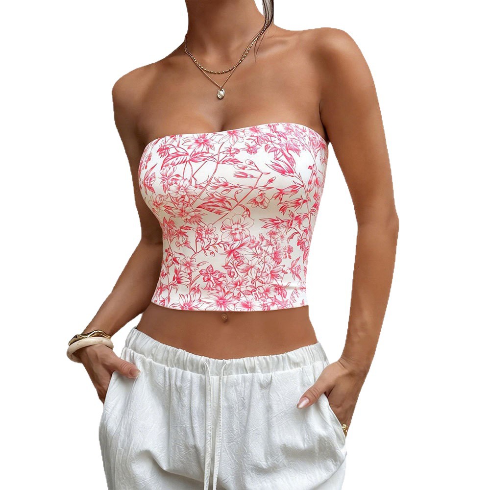Womens Versatile Retro Floral Tank Top Clarke Vibe Store