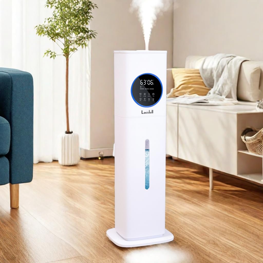 Humidifier Large Room Bedroom with Night Light, 2.1Gal(8L) Humidifiers for Home with Essential Oil Diffuser, Top Fill Whole House Cool Mist Humidifiers for Plants Baby Kids Adults(Black) Clarke's Vibe Store