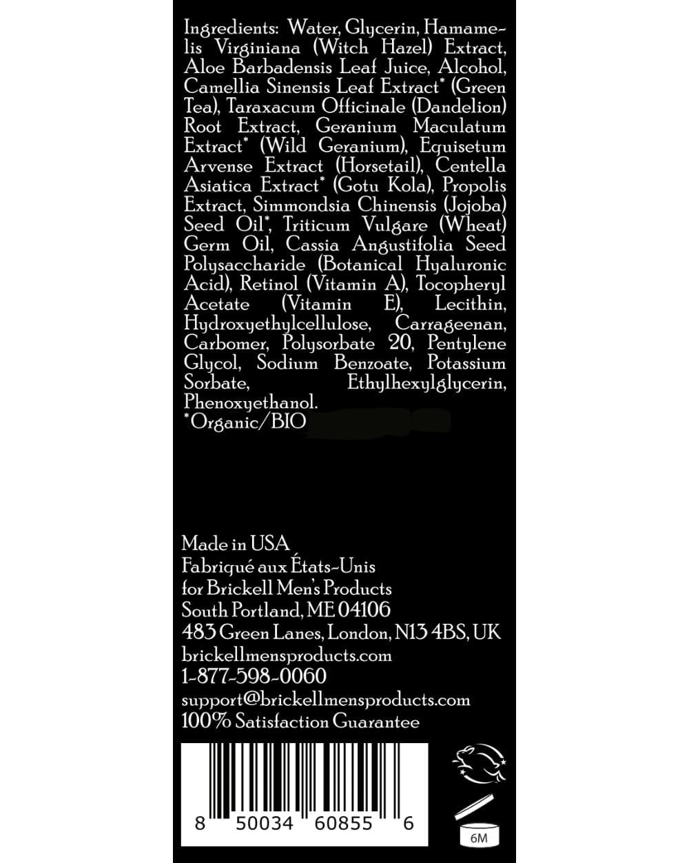 Brickell Men's Retinol Skin Care Serum Treatment For Firming Face Lines & Eye Wrinkles, Deep Hydrating Facial Skincare Serum For Anti-Aging, Fragrance Free, 1 Ounce Clarke's Vibe Store