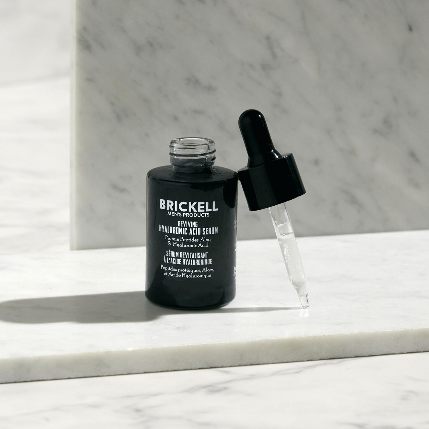 Brickell Men's Anti Aging Hyaluronic Acid Serum for Face, Day Face Serum for Men, Natural & Organic Facial Serum With Protein Peptides to Restore Collagen and Firmness, 1 Ounce, Unscented Clarke's Vibe Store