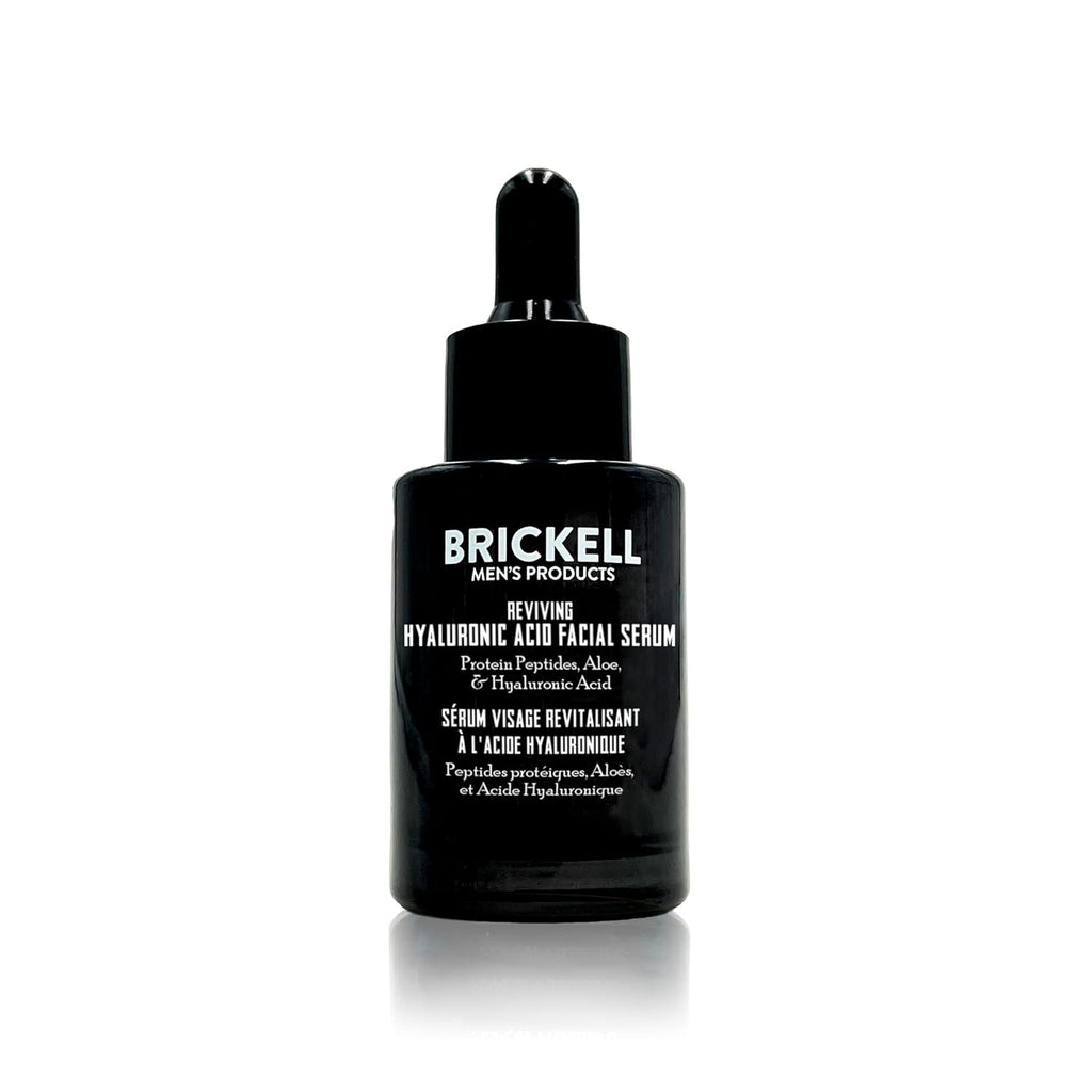Brickell Men's Anti Aging Hyaluronic Acid Serum for Face, Day Face Serum for Men, Natural & Organic Facial Serum With Protein Peptides to Restore Collagen and Firmness, 1 Ounce, Unscented Clarke's Vibe Store