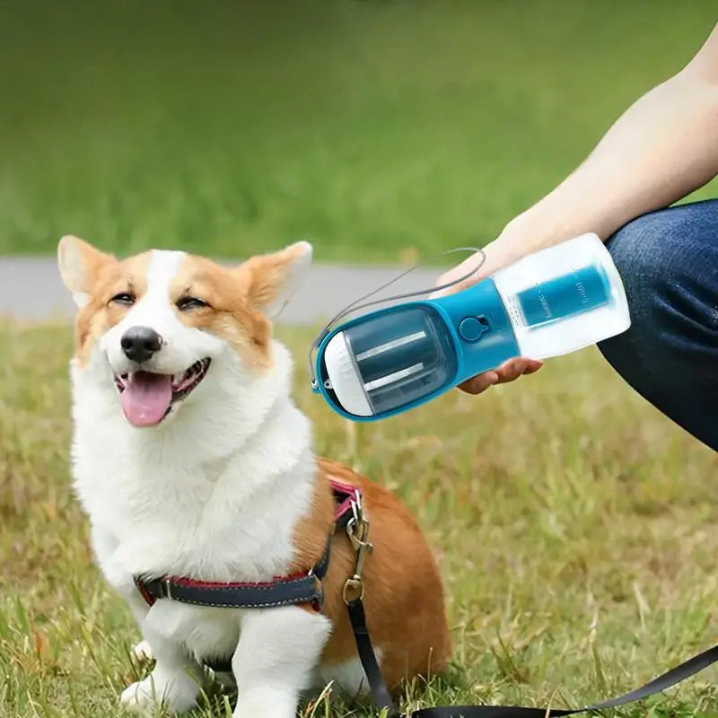 Dog Water Cup Drinking Food Garbage Bag Three-in-one Portable Small Multi-functional Pet Cups Pets Supplies Siqur Salute