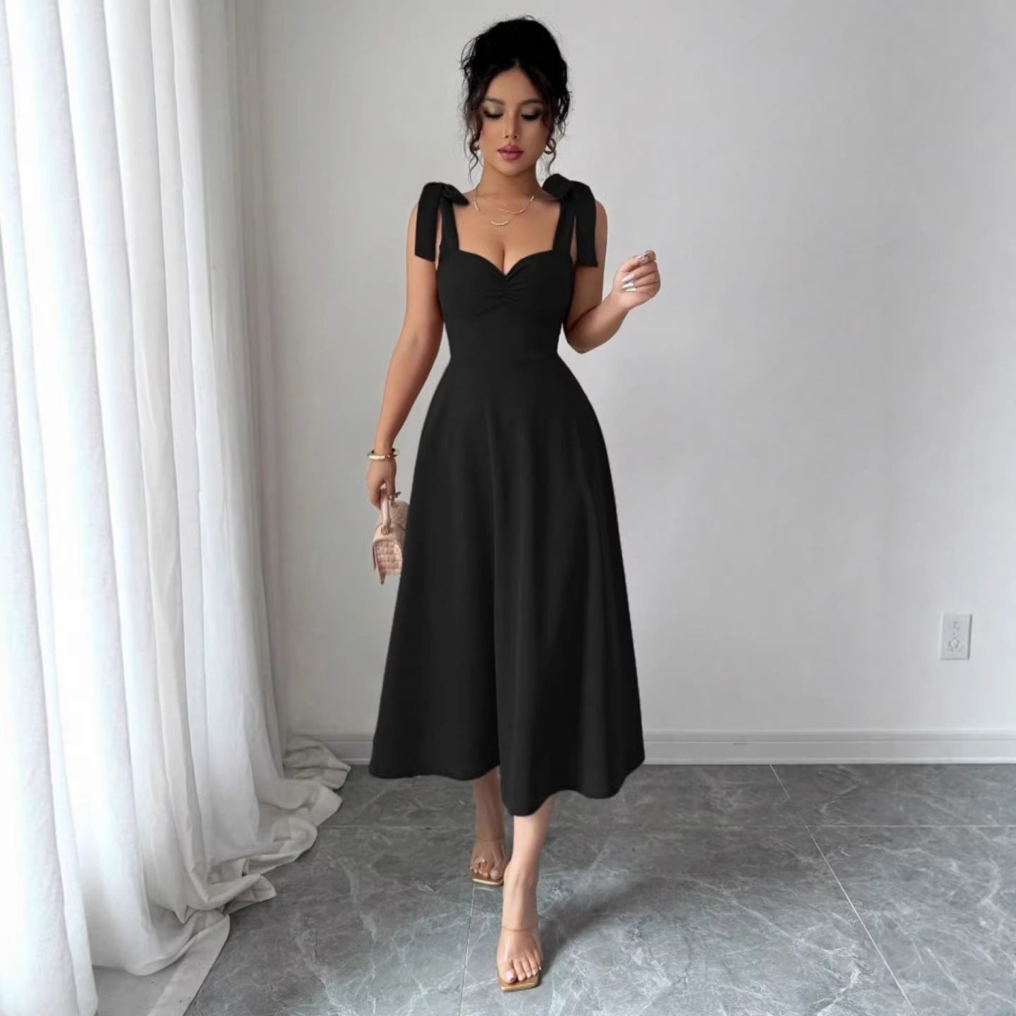 Lace-up Waist-cinching Maxi Dress Clarke Vibe Store