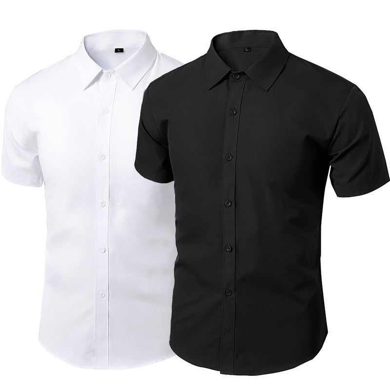 Men White Casual Suit Shirt Solid Color Clarke Vibe Store