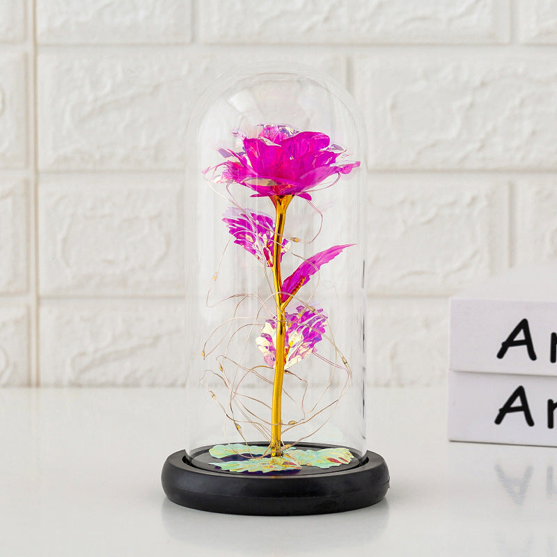 Preserved flower glass cover rose flower glass cover gift gifts Clarke Vibe Store