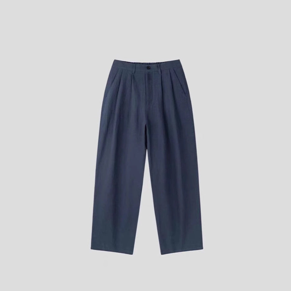 Lightweight Fiber Texture Cotton And Linen Suit Pants For Men Clarke Vibe Store