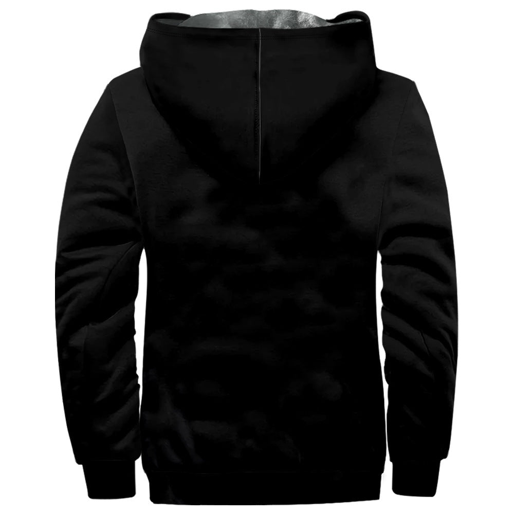 Loose-fitting Hooded Zip-up Trendy Cotton Jacket Siqur Salute