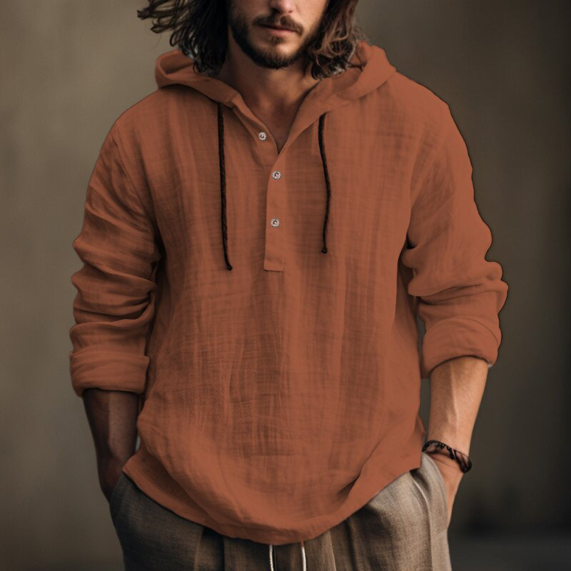 New Wish Cotton Linen Shirt Hooded Sweater Long Sleeve Hooded Casual Daily Clothing Clarke Vibe Store