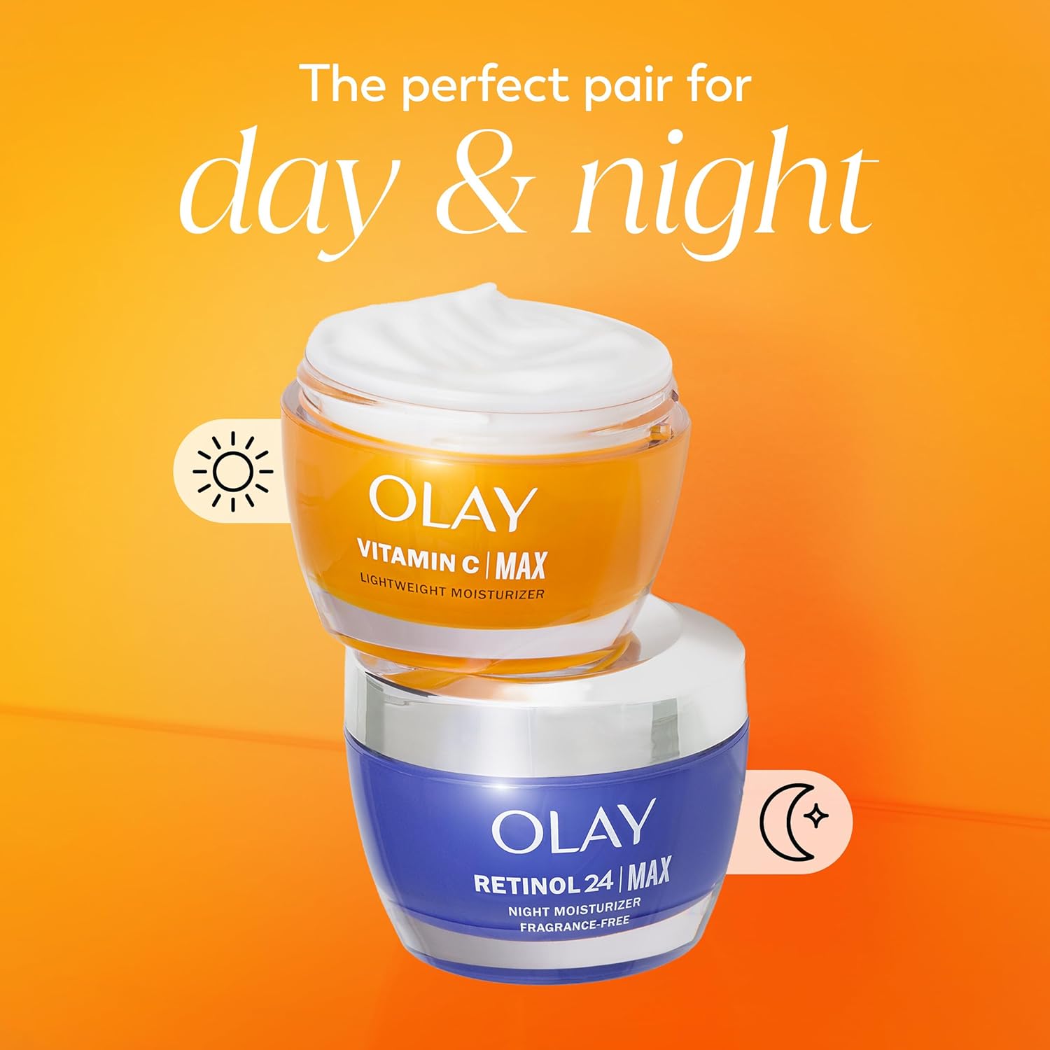 Olay Vitamin C MAX Face Moisturizer, Brightening Cream for Women, Hydrating, Evens Tone, Dark Spot & Hyperpigmentation Reduction, Glowing Skin Care - Niaciniamide, Peptides 1.7 Oz Clarke's Vibe Store